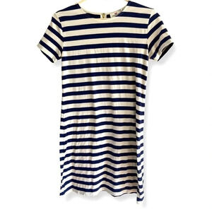 Vineyard Vines XXS Navy/White Striped T-Shirt Dress Rear Zip EUC
